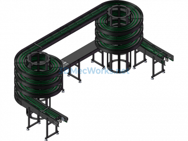 Spiral Conveyor Line - SolidWorks - Free Download