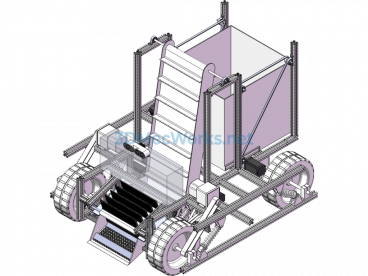 Beach Trash Automatic Cleaning Vehicle - SolidWorks - Free Download