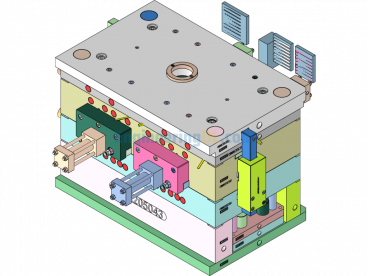 Middle Shell (Three-Plate Mold Opening And Closing Control Buckle Machine + Front - UG(NX) - Free Download