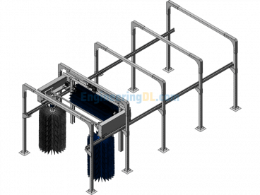 Suspended Gantry Car Wash Machine - SolidWorks - Free Download