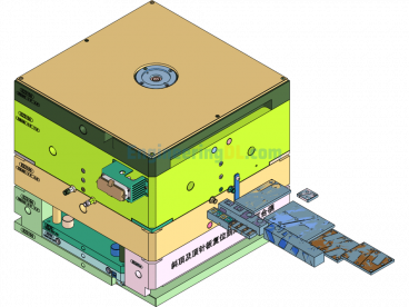 Double-Layer Tissue Box Casing (Angled Top With Upper Ejector Pin + Four-Sided Half Slider) - UG(NX) - Free Download