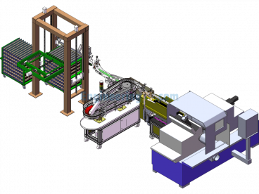Bearing Ring Processing Buffer Loading Line - SolidWorks - Free Download