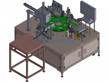 Rotary Table Non-Standard Housing Assembly Machine - SolidWorks - Free Download