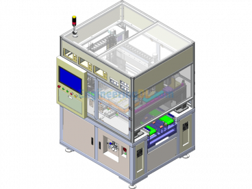 Three-Head Distance Auto-Adjusting LCD Back Panel Dispensing Machine - SolidWorks - Free Download