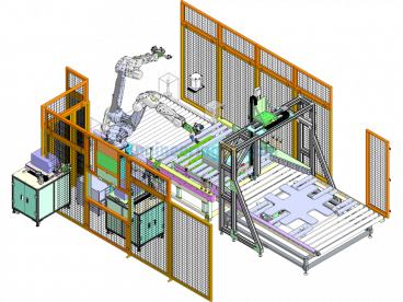 Robot Labeling Line - SolidWorks - Free Download