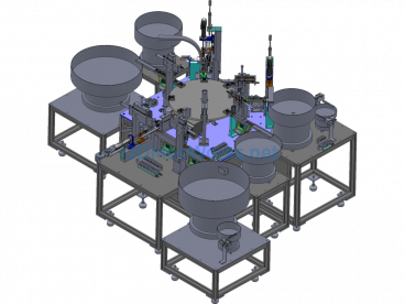 Power Two-Pin Plug Assembly Machine - SolidWorks - Free Download
