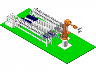 Automatic Unpacking And Online Operation Of Battery Cells In New Energy Battery Module Automation Assembly - SolidWorks - Free Download