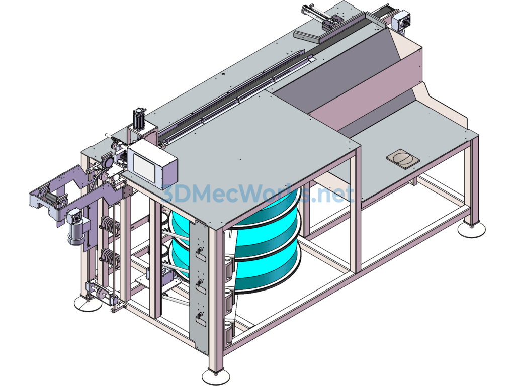 Gasket Rotary Cutting Machine - SolidWorks - Free Download Gasket Rotary Cutting Machine - Image 2