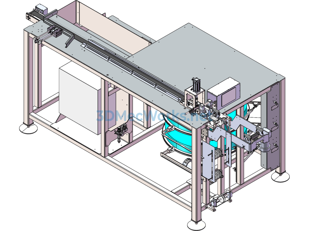 Gasket Rotary Cutting Machine - SolidWorks - Free Download Gasket Rotary Cutting Machine - Image 3
