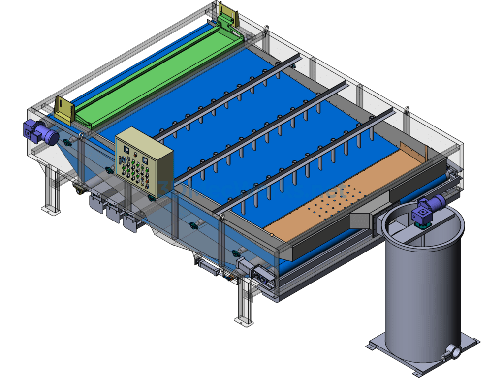 Gravity Sludge Dehydrator 3d Model (designed in Solidworks, Sldprt/sldasm Files Available) - SolidWorks - Free Download Gravity Sludge Dehydrator 3d Model (designed in Solidworks, Sldprt/sldasm Files Available)