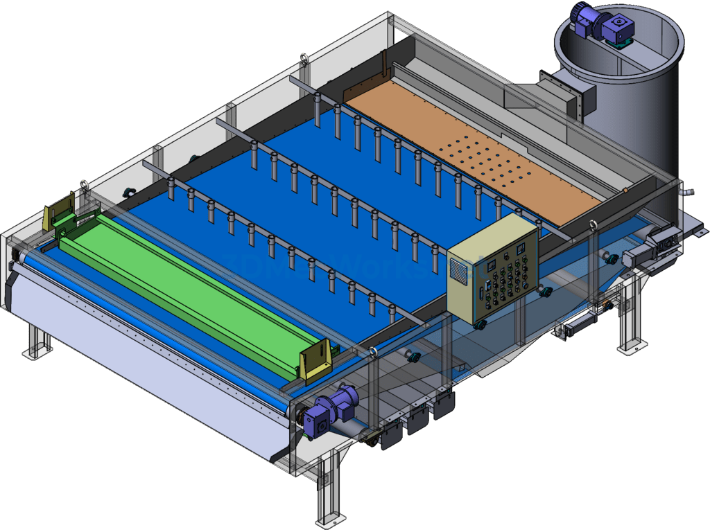 Gravity Sludge Dehydrator 3d Model (designed in Solidworks, Sldprt/sldasm Files Available) - SolidWorks - Free Download Gravity Sludge Dehydrator 3d Model (designed in Solidworks, Sldprt/sldasm Files Available) - Image 2