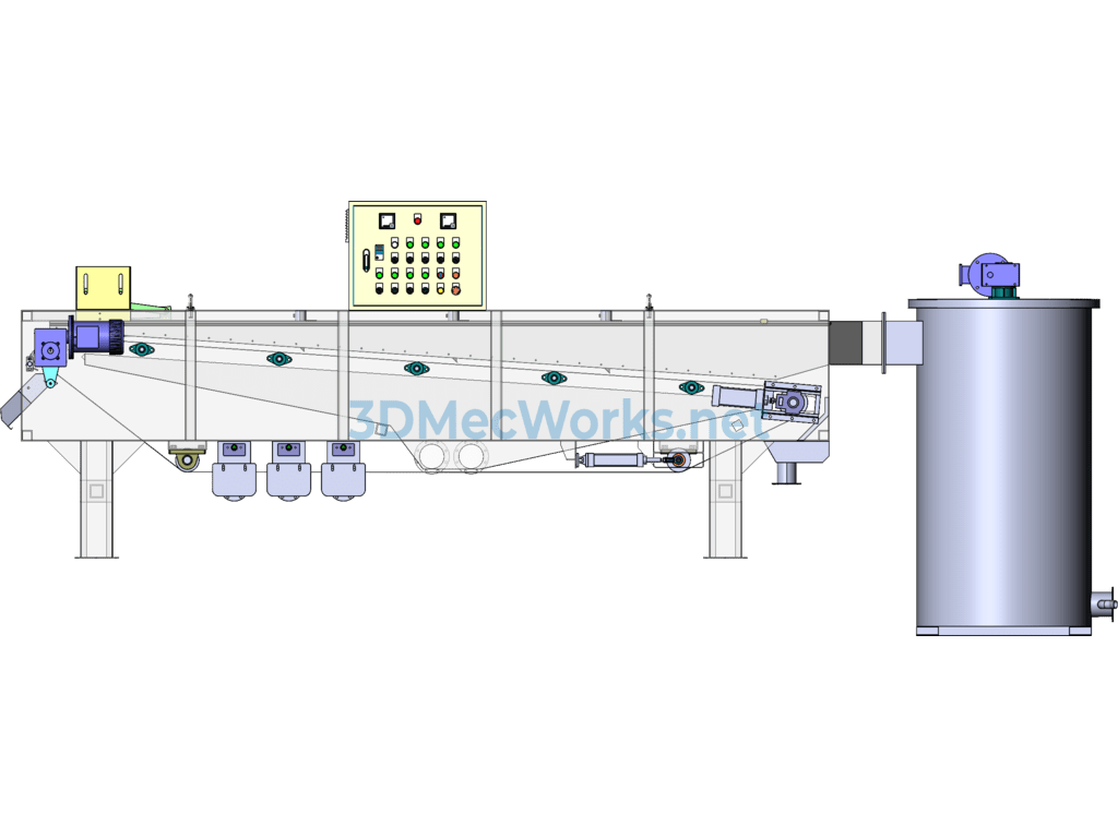Gravity Sludge Dehydrator 3d Model (designed in Solidworks, Sldprt/sldasm Files Available) - SolidWorks - Free Download Gravity Sludge Dehydrator 3d Model (designed in Solidworks, Sldprt/sldasm Files Available) - Image 5