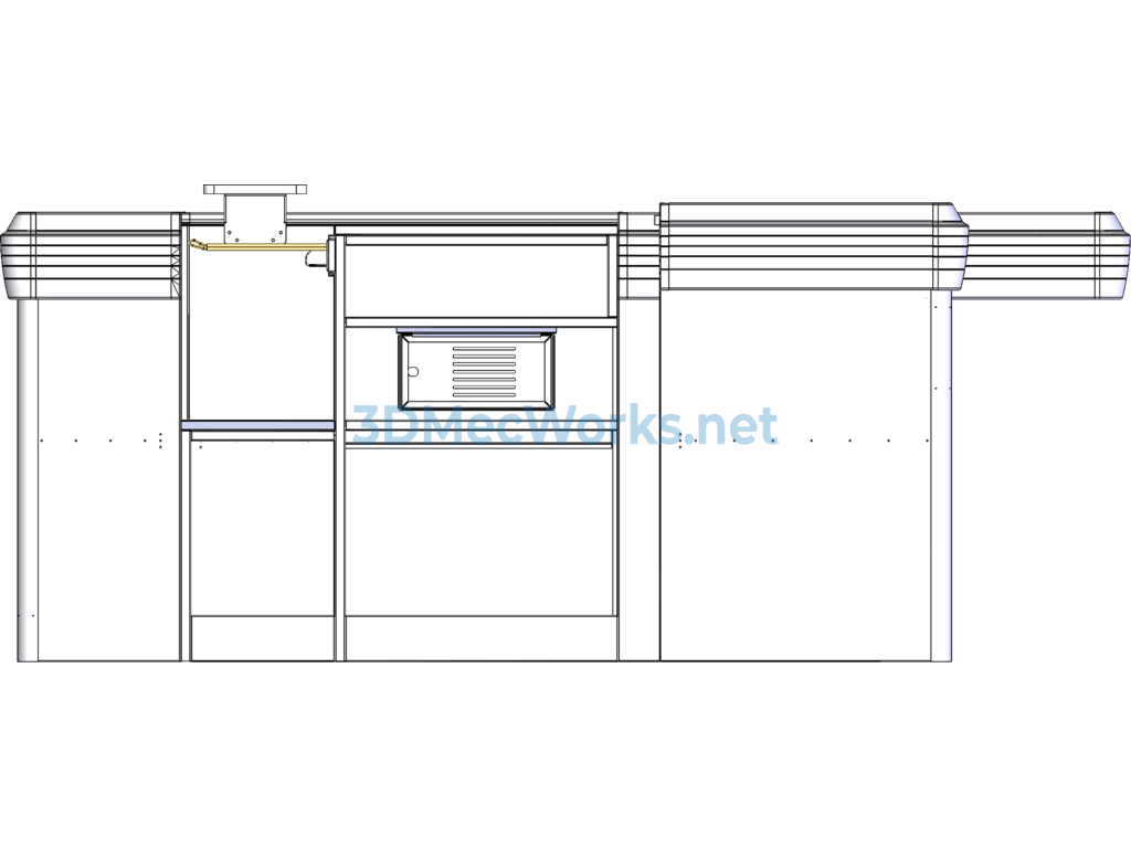 Supermarket Series Equipment - Cash Register 1 3d Model - SolidWorks - Free Download Supermarket Series Equipment -- Cash Register 1 3d Model - Image 5