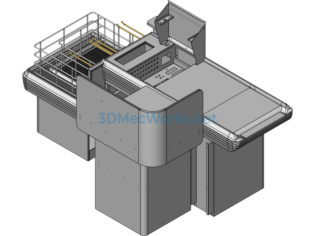 Supermarket Series Equipment - Cash Register 2 3d Model - SolidWorks - Free Download Supermarket Series Equipment -- Cash Register 2 3d Model