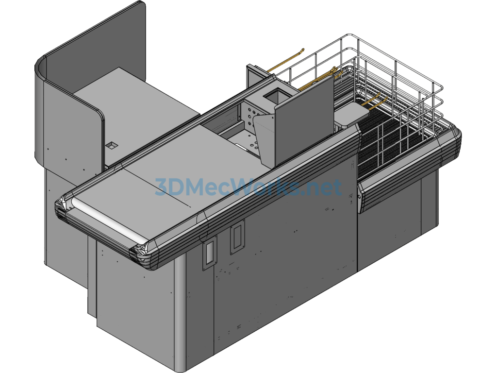Supermarket Series Equipment - Cash Register 2 3d Model - SolidWorks - Free Download Supermarket Series Equipment -- Cash Register 2 3d Model - Image 4