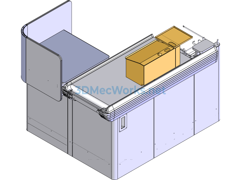 Supermarket Series Equipment - Checkout Counter 3 3d Model - SolidWorks - Free Download Supermarket Series Equipment - Checkout Counter 3 3d Model - Image 3