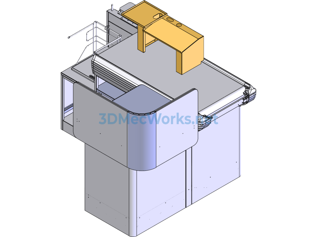 Supermarket Series Equipment - Checkout Counter 3 3d Model - SolidWorks - Free Download Supermarket Series Equipment - Checkout Counter 3 3d Model - Image 4