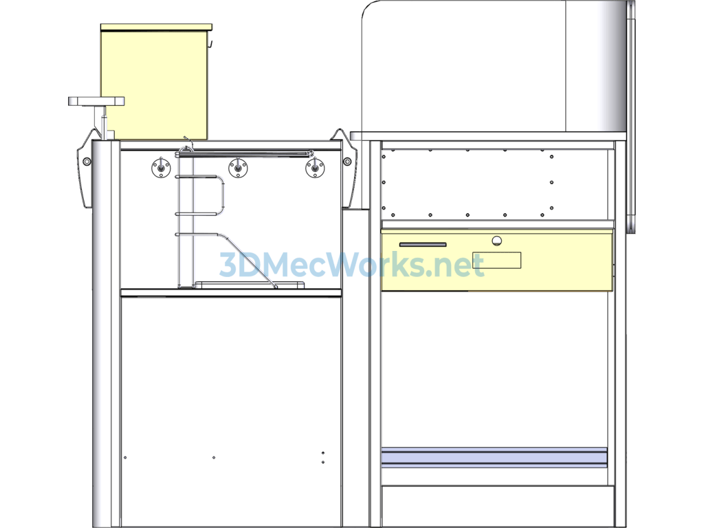 Supermarket Series Equipment - Checkout Counter 3 3d Model - SolidWorks - Free Download Supermarket Series Equipment - Checkout Counter 3 3d Model - Image 5