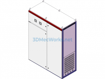400KW Variable Frequency Cabinet 3 Fan Enclosure - SolidWorks - Free Download