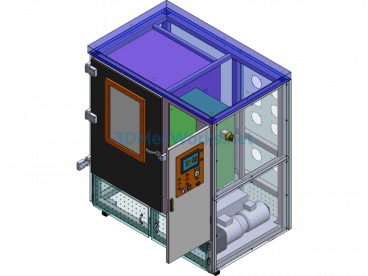 Vacuum Laminating Machine with Lifting Mechanism - SolidWorks - Free Download