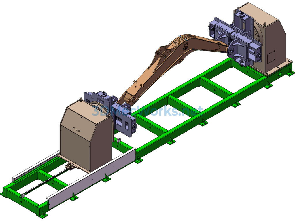 New Adjustable Head and Tailstock Welding Positioner - SolidWorks - Free Download New Adjustable Head and Tailstock Welding Positioner - Image 2