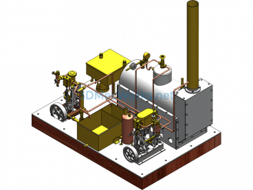 3D Model of a Steam Power Plant - SolidWorks - Free Download