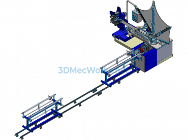 3D Model of Spiral Pipe Forming Machine - SolidWorks - Free Download