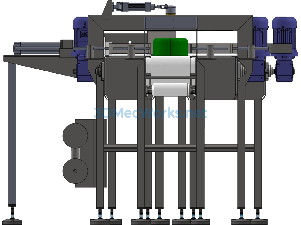 Three-Section Conveyor - SolidWorks - Free Download Three-Section Conveyor - Image 5