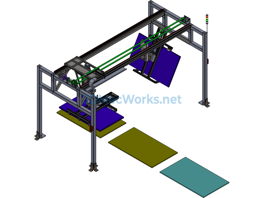 Large-Size Monitor Erecting Machine - SolidWorks - Free Download Large-Size Monitor Erecting Machine