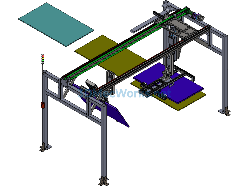 Large-Size Monitor Erecting Machine - SolidWorks - Free Download Large-Size Monitor Erecting Machine - Image 3