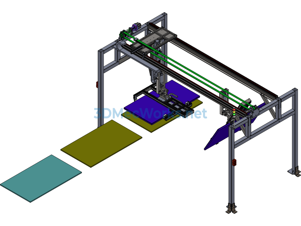 Large-Size Monitor Erecting Machine - SolidWorks - Free Download Large-Size Monitor Erecting Machine - Image 4