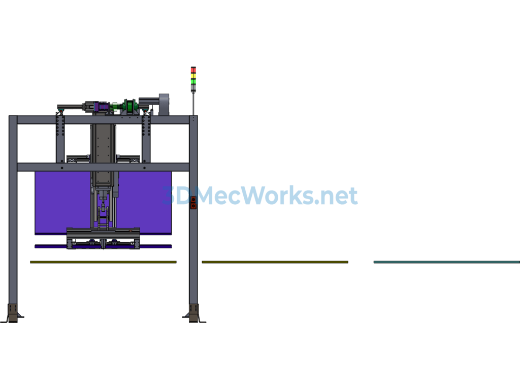 Large-Size Monitor Erecting Machine - SolidWorks - Free Download Large-Size Monitor Erecting Machine - Image 5