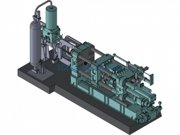 500-ton Die Casting Machine 3D Model - SolidWorks - Free Download