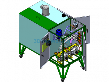 3D Model of Liquid Fuel Automatic Mixer - SolidWorks - Free Download