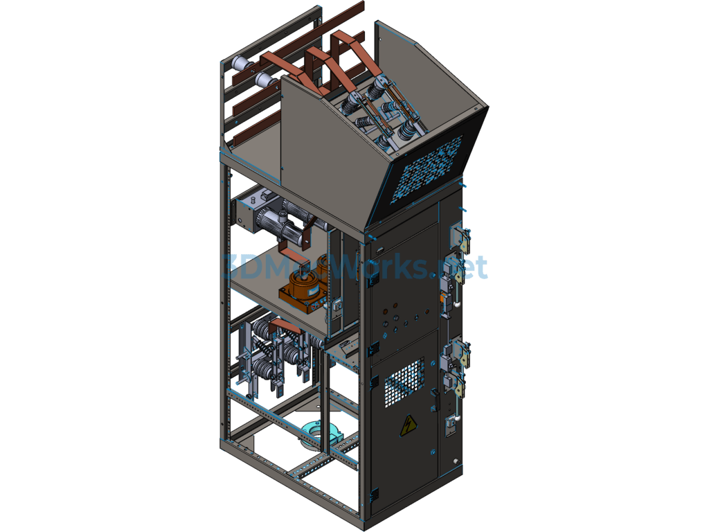 6-10kv Medium and Low Voltage Switchgear Cabinet - SolidWorks - Free Download 6-10kv Medium and Low Voltage Switchgear Cabinet - Image 2