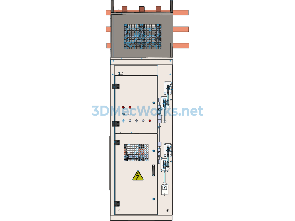 6-10kv Medium and Low Voltage Switchgear Cabinet - SolidWorks - Free Download 6-10kv Medium and Low Voltage Switchgear Cabinet - Image 5