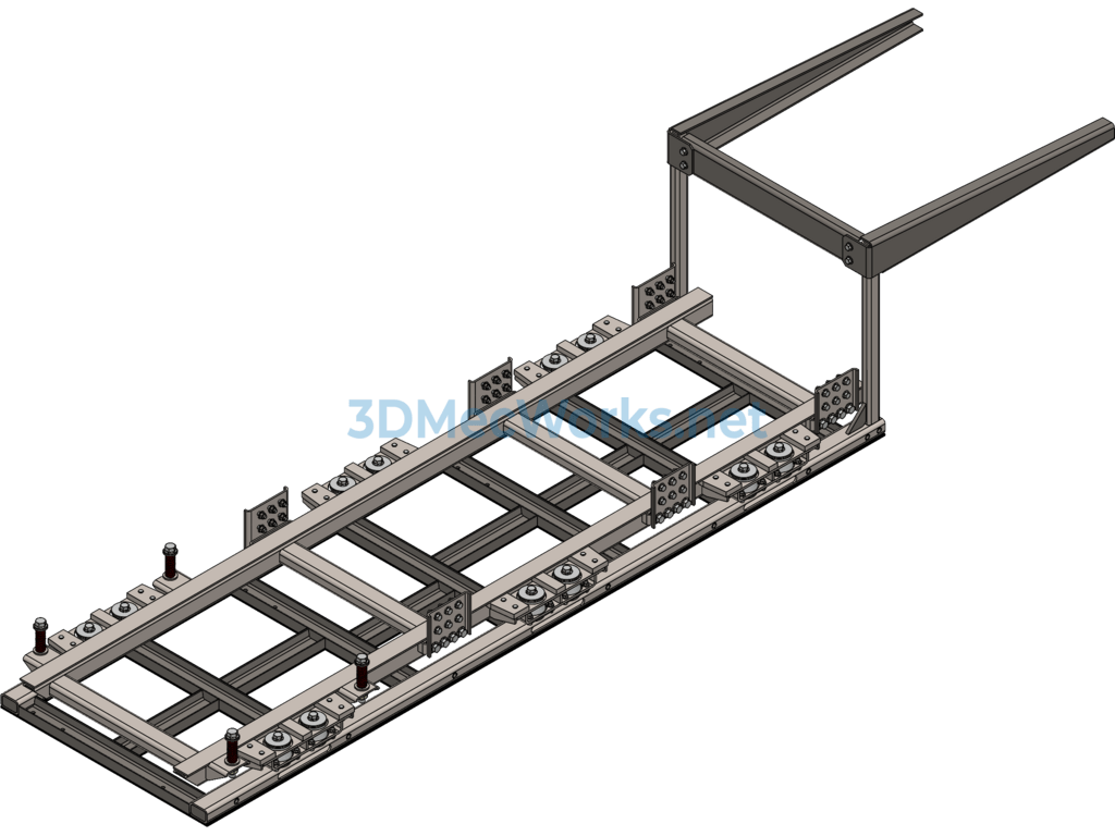 3d Model of Truck Subframe - SolidWorks - Free Download 3d Model of Truck Subframe - Image 2