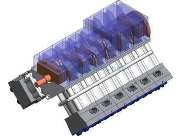 3D Model of V12 Engine - SolidWorks - Free Download