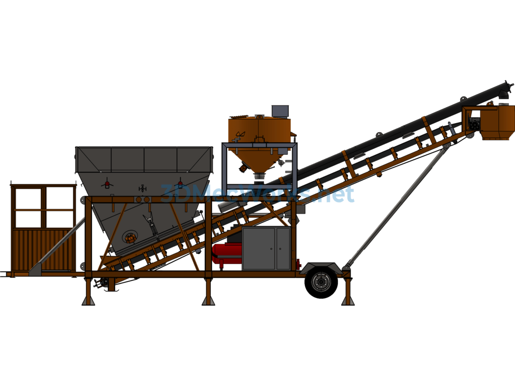 Cement Concrete Lifting Conveyor - SolidWorks - Free Download Cement Concrete Lifting Conveyor - Image 5