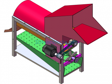Design of a New Corn Thresher (Successfully Defended) - SolidWorks  CAXA-IronCAD - Free Download