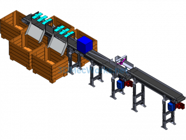 Wood Separation Conveyor - SolidWorks - Free Download
