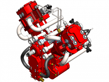 V-type Four-valve Twin-cylinder Four-stroke Gasoline Engine - SolidWorks - Free Download