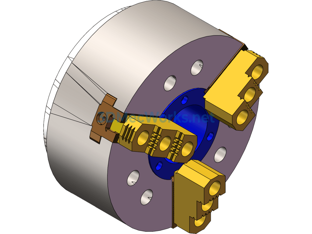K55250 Power Chuck 3d Parts and Assembly Drawings - SolidWorks - Free Download K55250 Power Chuck 3d Parts and Assembly Drawings - Image 2