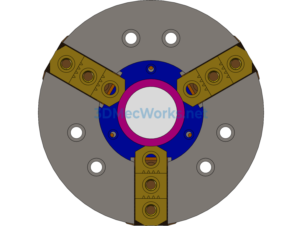 K55250 Power Chuck 3d Parts and Assembly Drawings - SolidWorks - Free Download K55250 Power Chuck 3d Parts and Assembly Drawings - Image 5