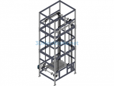 Z-type reciprocating lifter - SolidWorks - Free Download