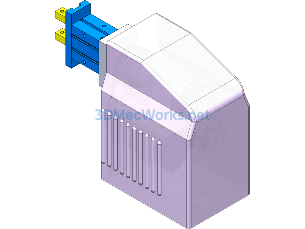 Vertical Rotation Adjustment Mechanism, Adjustment Module - SolidWorks ProE Creo.Elements SolidEdge AutoCAD-ZWCAD - Free Download Vertical Rotation Adjustment Mechanism, Adjustment Module - Image 3