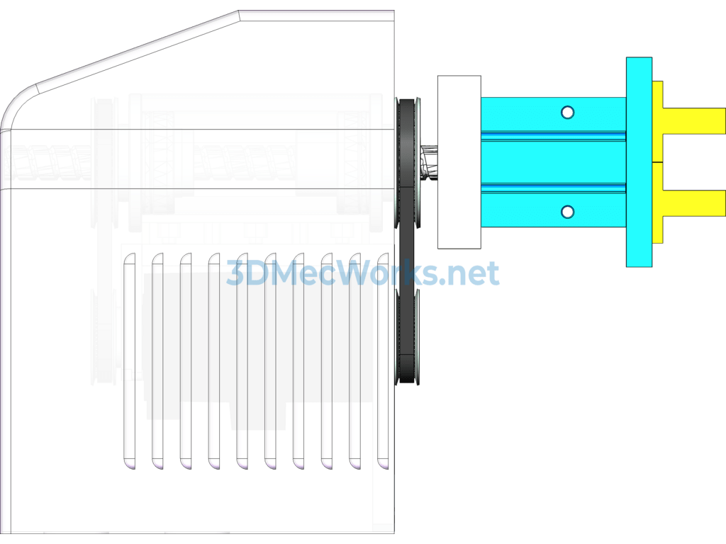 Vertical Rotation Adjustment Mechanism, Adjustment Module - SolidWorks ProE Creo.Elements SolidEdge AutoCAD-ZWCAD - Free Download Vertical Rotation Adjustment Mechanism, Adjustment Module - Image 5
