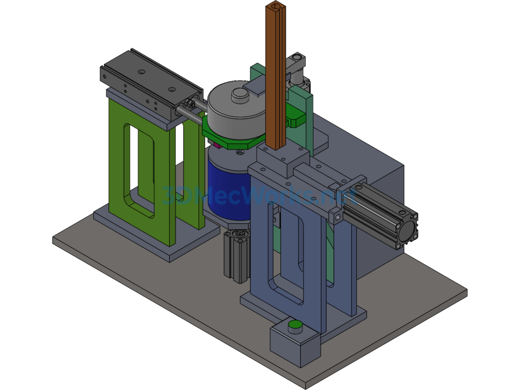 Air Conditioner Motor With Grease Application Machine - SolidWorks - Free Download Air Conditioner Motor With Grease Application Machine