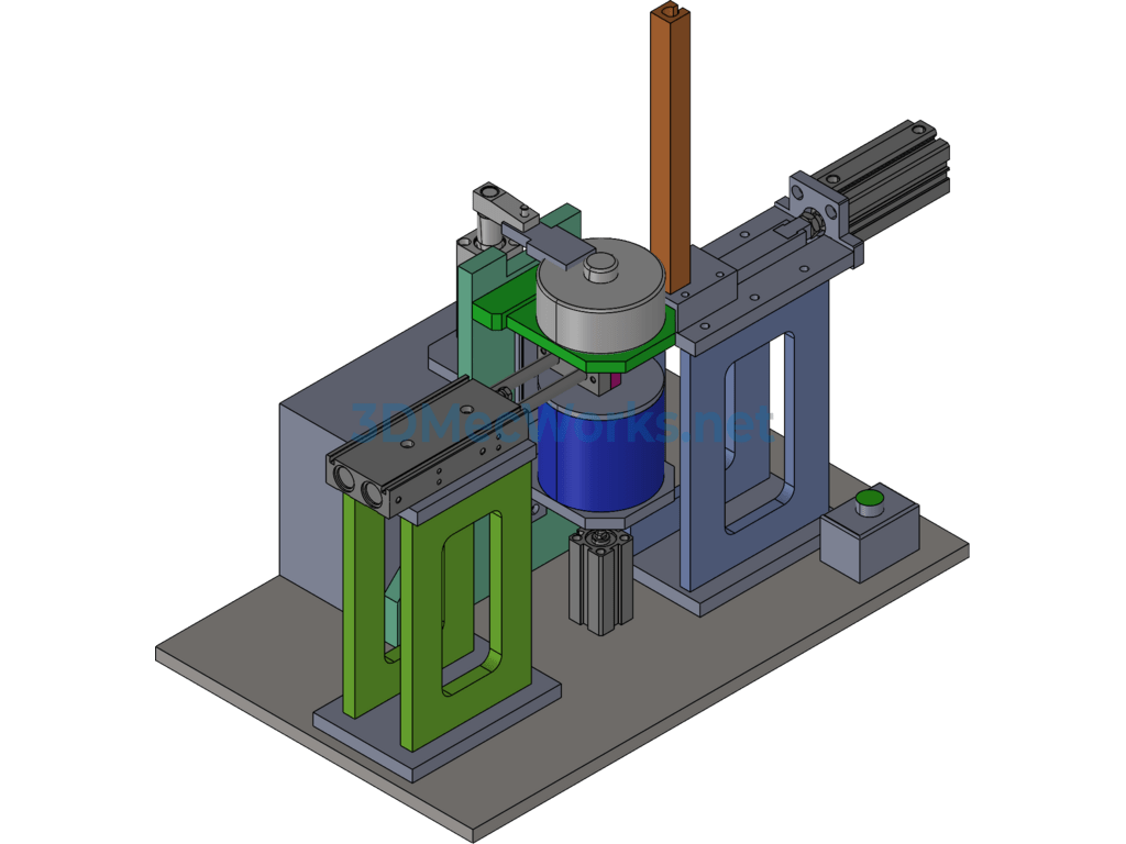 Air Conditioner Motor With Grease Application Machine - SolidWorks - Free Download Air Conditioner Motor With Grease Application Machine - Image 2
