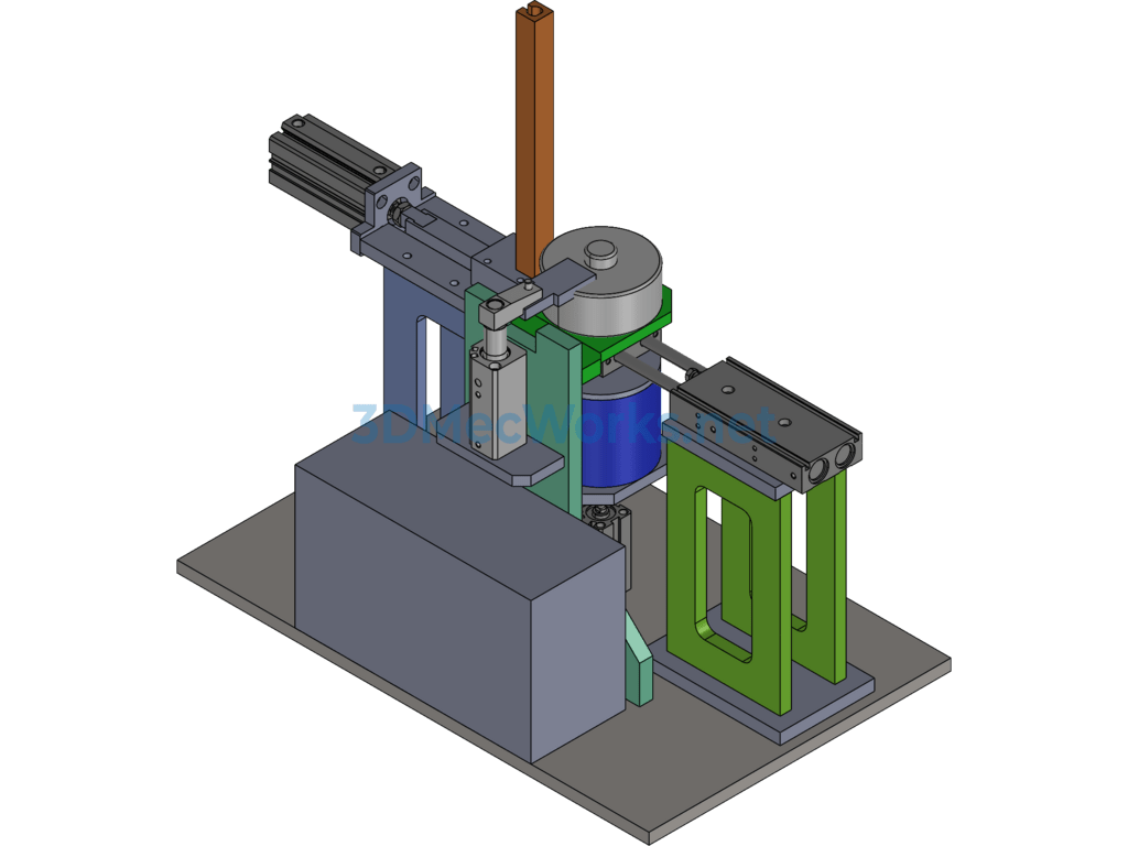 Air Conditioner Motor With Grease Application Machine - SolidWorks - Free Download Air Conditioner Motor With Grease Application Machine - Image 3
